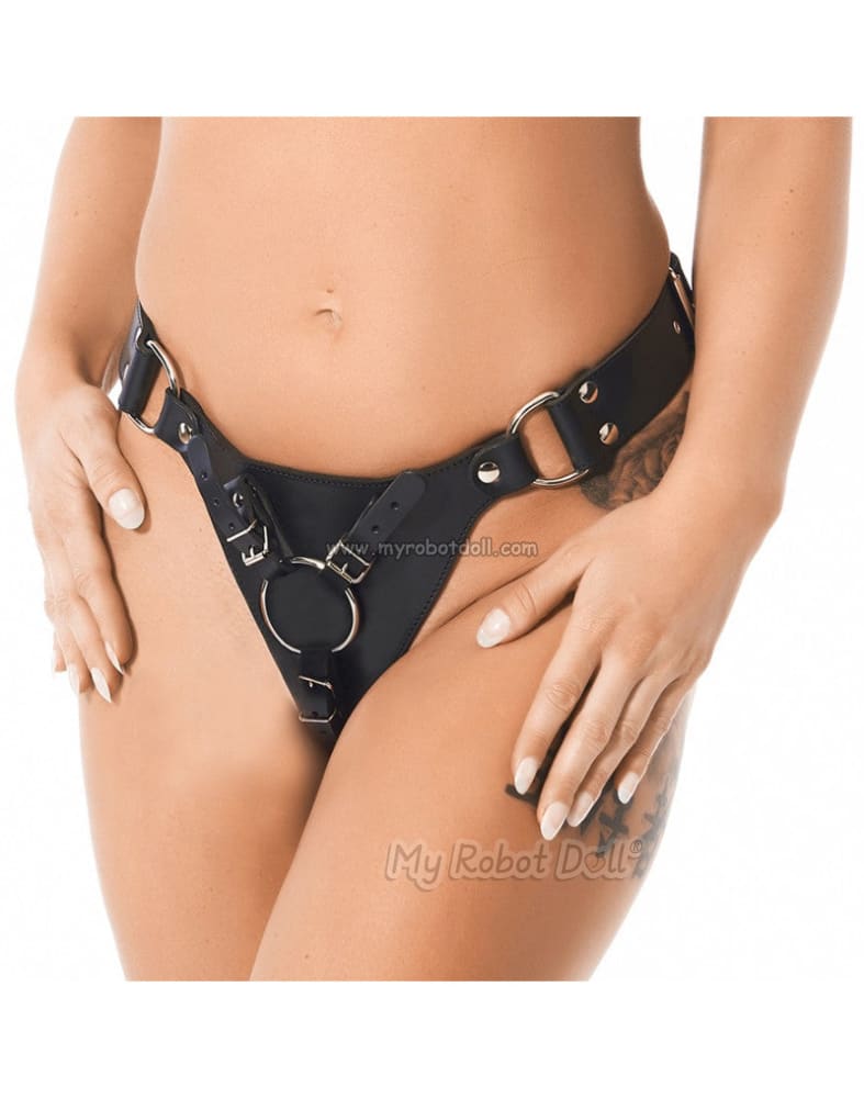 Rimba #7248 - Leather Heavy Duty Strap-on Harness with Ring (without Dildo)